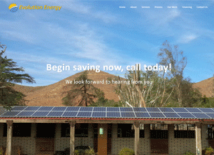 Solar Panel Company Website
