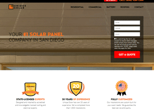 Solar Panel Company Website